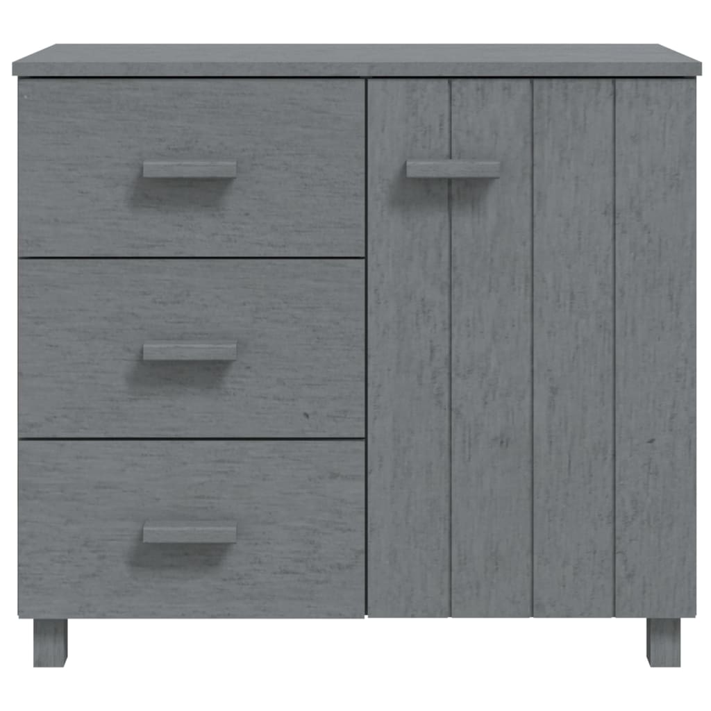 Buffet HAMAR Gris foncé 90x40x80 cm Bois massif de pin - XIOS