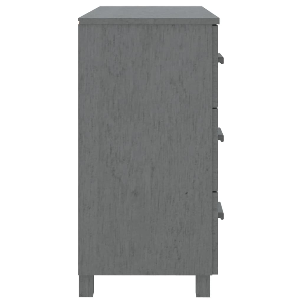 Buffet HAMAR Gris foncé 90x40x80 cm Bois massif de pin - XIOS