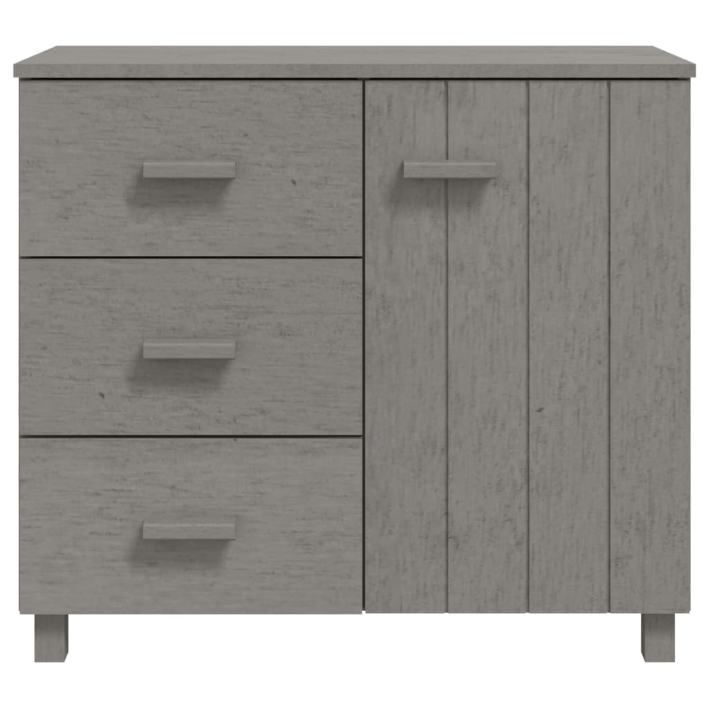 Buffet HAMAR Gris clair 90x40x80 cm Bois massif de pin - XIOS