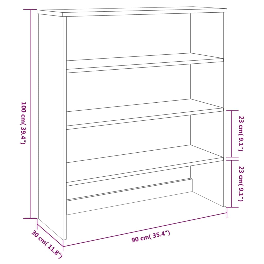 Dessus de buffet HAMAR Gris foncé 90x30x100 cm Bois de pin - XIOS