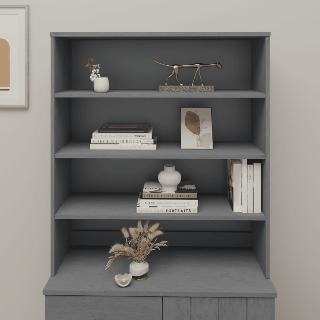 Dessus de buffet HAMAR Gris foncé 90x30x100 cm Bois de pin - XIOS