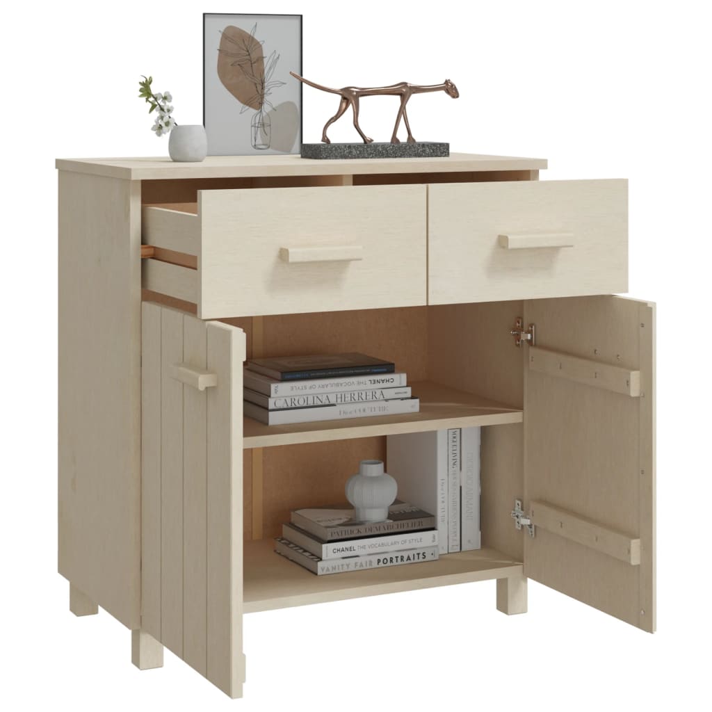 Buffet HAMAR Marron miel 79x40x80 cm Bois massif de pin - XIOS