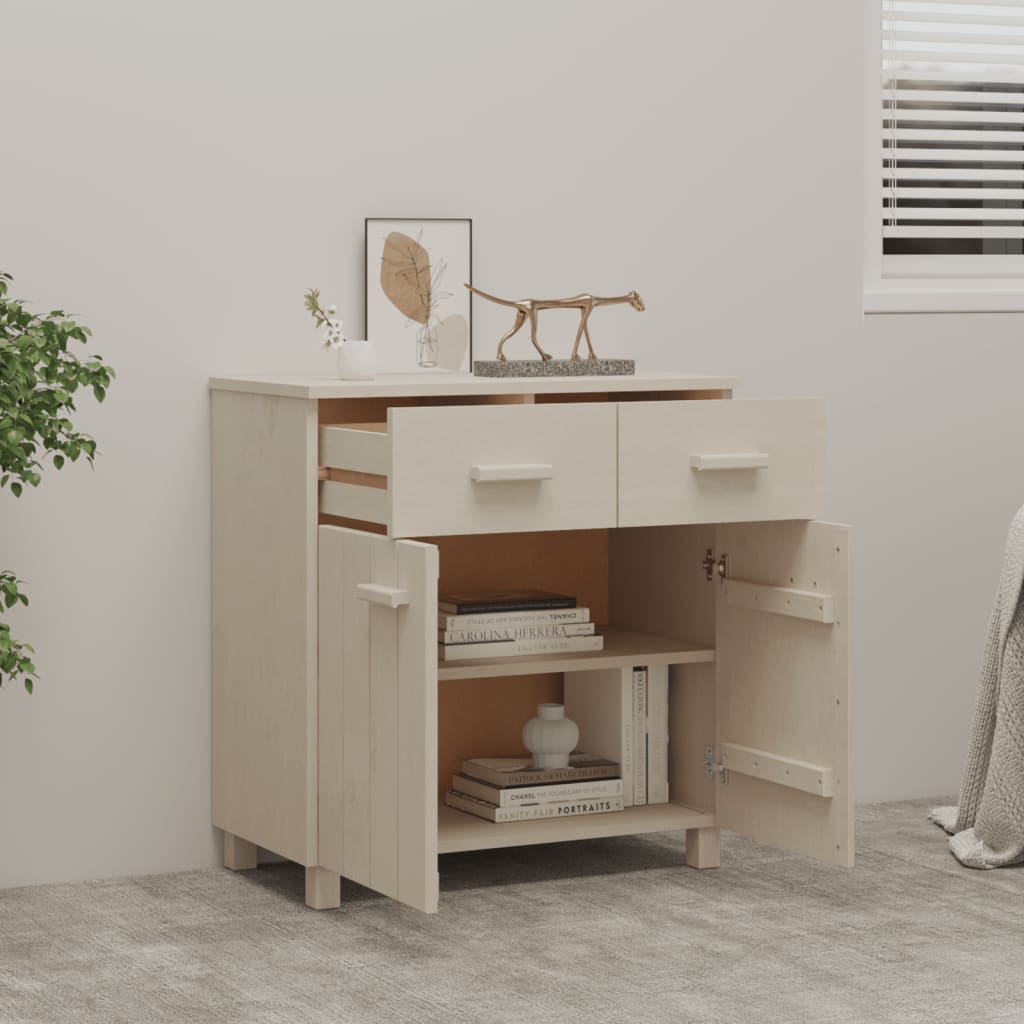 Buffet HAMAR Marron miel 79x40x80 cm Bois massif de pin - XIOS