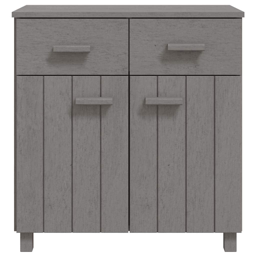Buffet HAMAR Gris clair 79x40x80 cm Bois massif de pin - XIOS