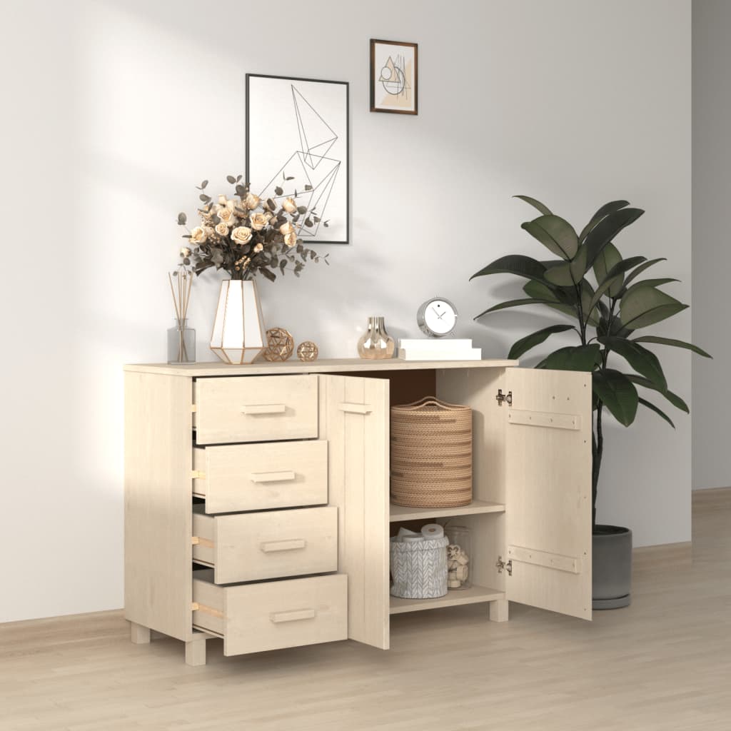 Buffet HAMAR Marron miel 113x40x80 cm Bois massif de pin - XIOS