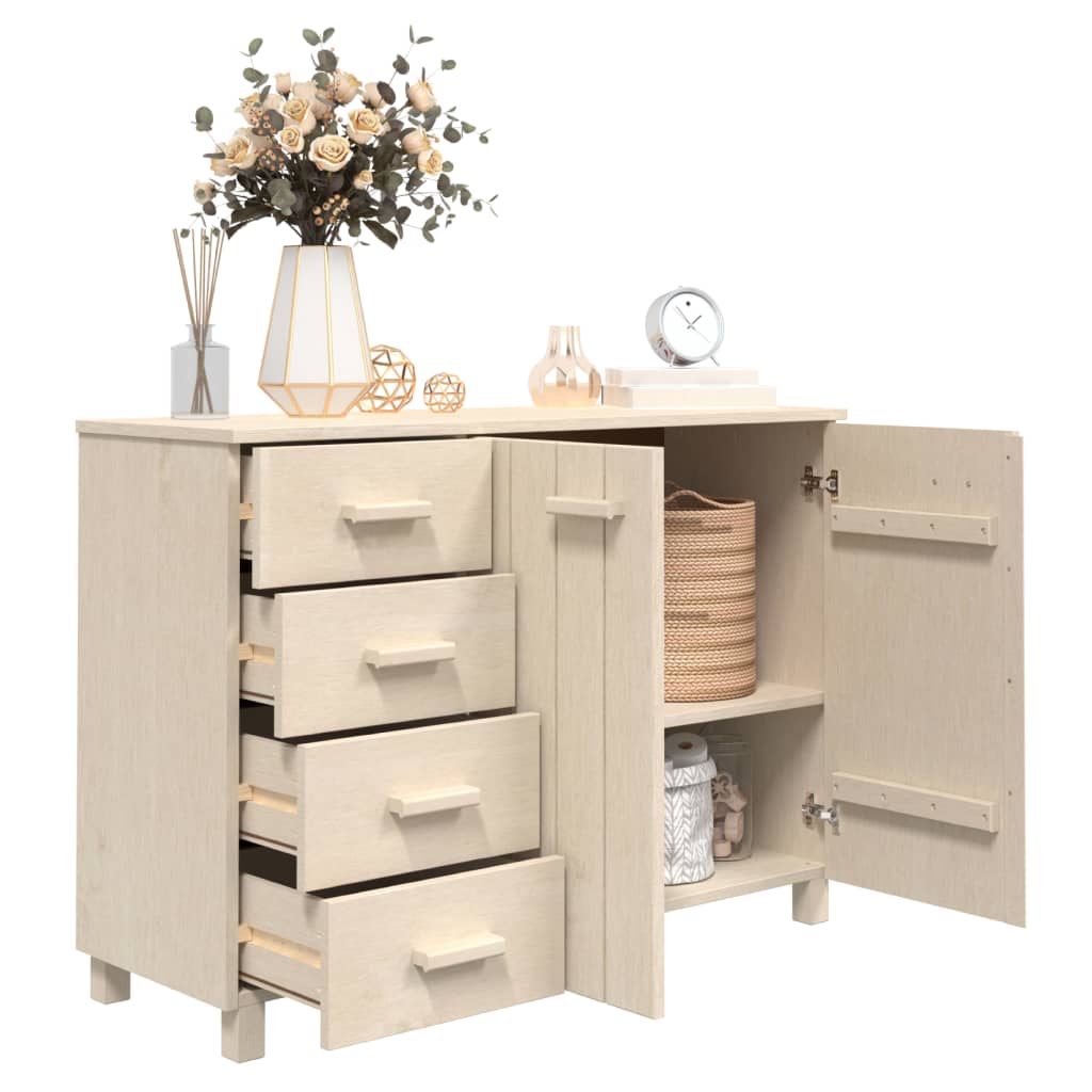 Buffet HAMAR Marron miel 113x40x80 cm Bois massif de pin - XIOS