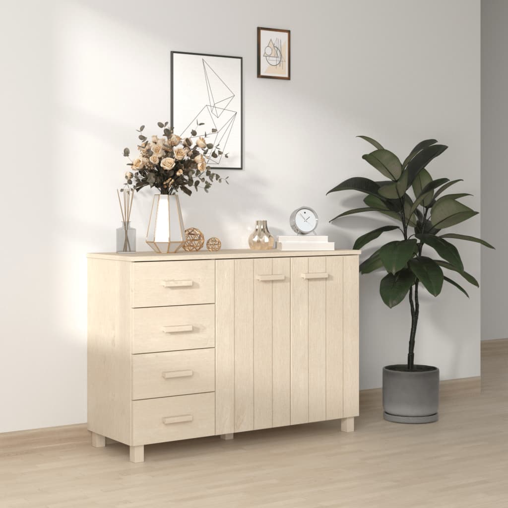 Buffet HAMAR Marron miel 113x40x80 cm Bois massif de pin - XIOS