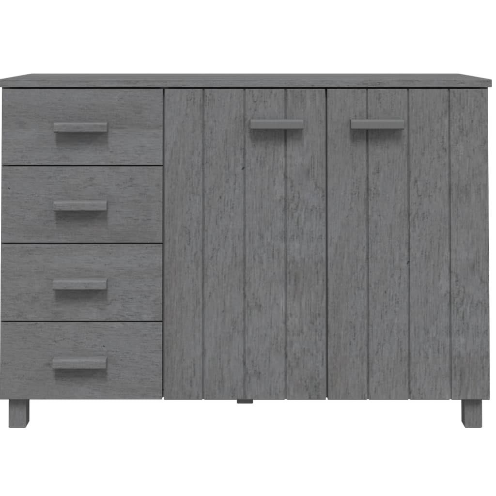 Buffet HAMAR Gris foncé 113x40x80 cm Bois massif de pin - XIOS