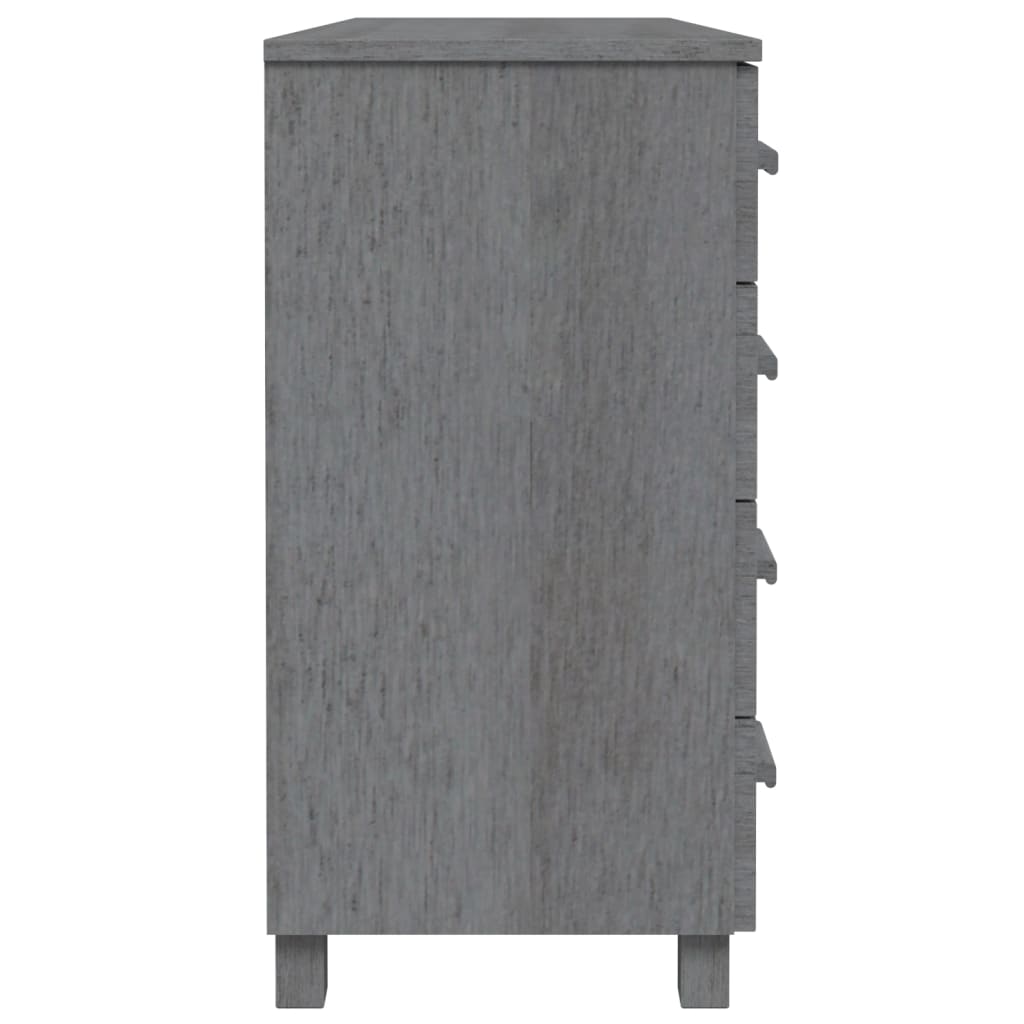 Buffet HAMAR Gris foncé 113x40x80 cm Bois massif de pin - XIOS