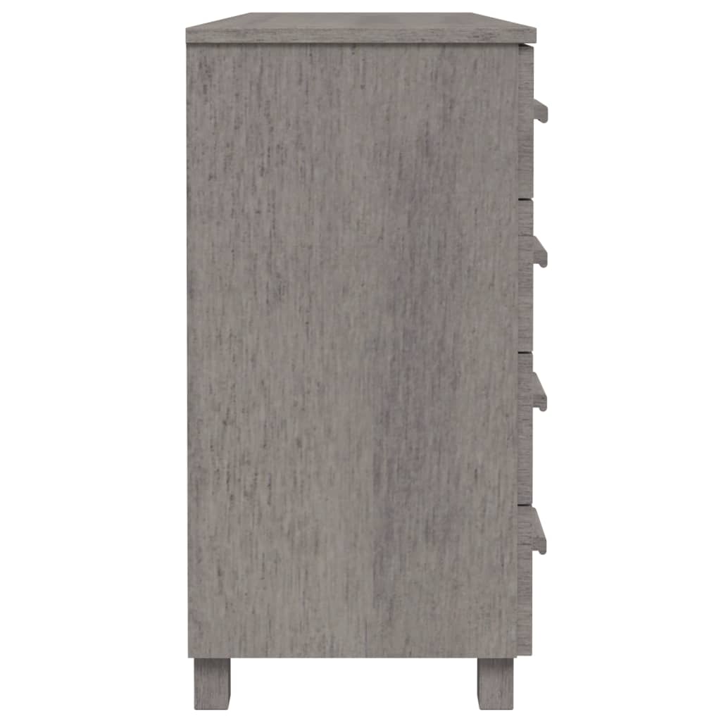 Buffet HAMAR Gris clair 113x40x80 cm Bois massif de pin - XIOS