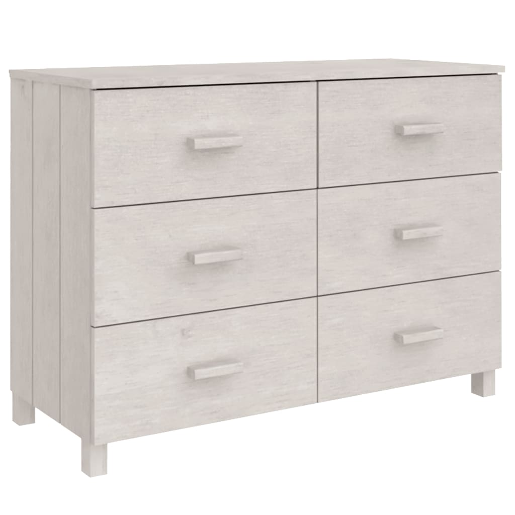 Buffet MOLDE Blanc 113x40x80 cm Bois massif de pin - XIOS