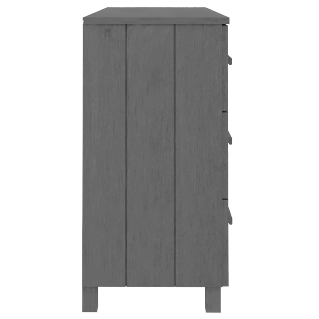 Buffet HAMAR Gris foncé 113x40x80 cm Bois massif de pin - XIOS