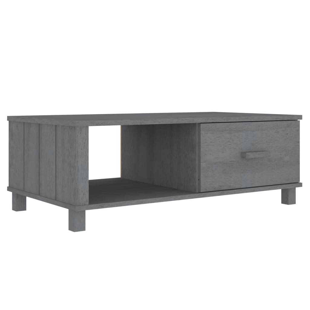 Table basse HAMAR Gris foncé 100x55x35 cm Bois massif de pin - XIOS