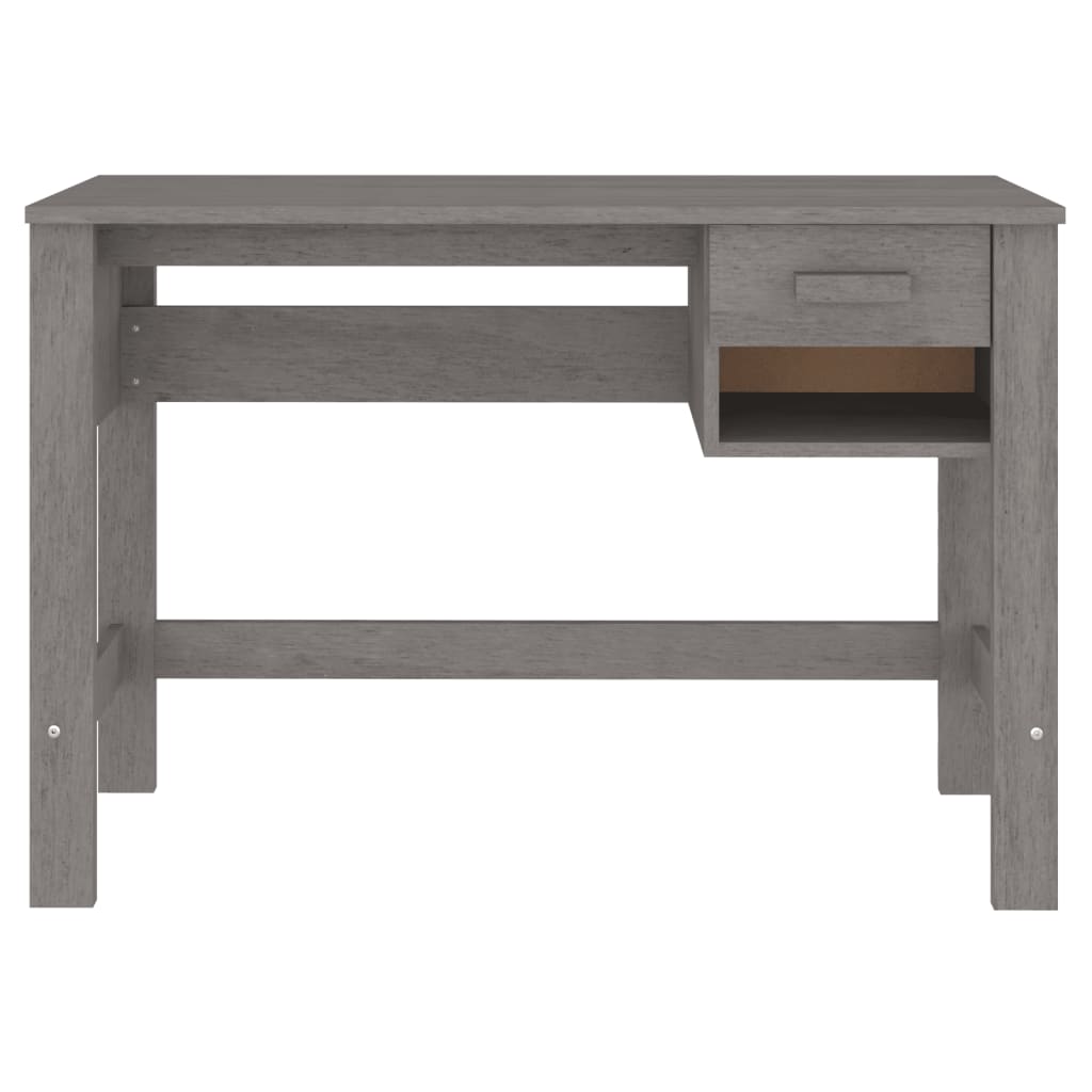 Bureau HAMAR Gris clair 110x40x75 cm Bois massif de pin - XIOS