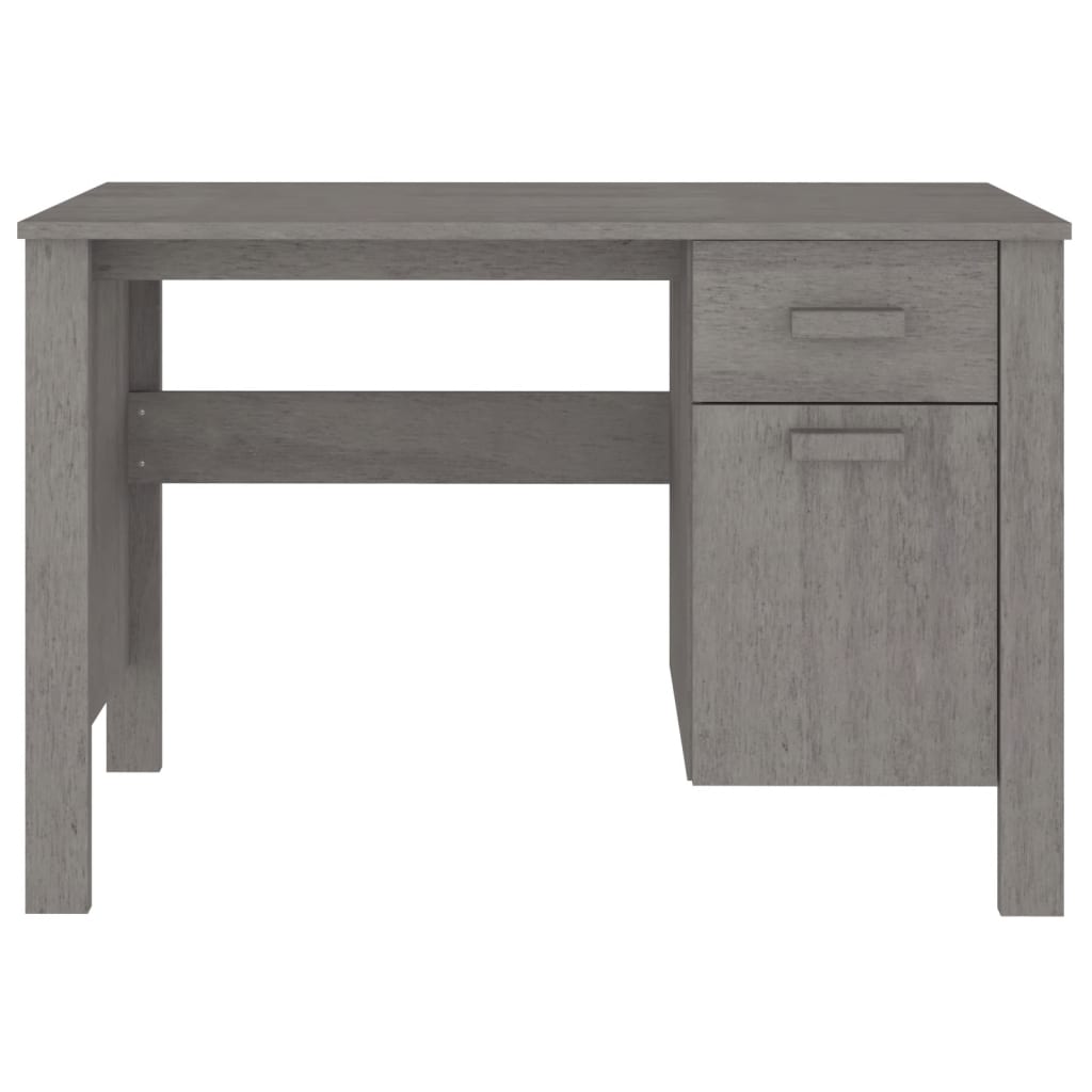 Bureau HAMAR Gris clair 113x50x75 cm Bois massif de pin - XIOS