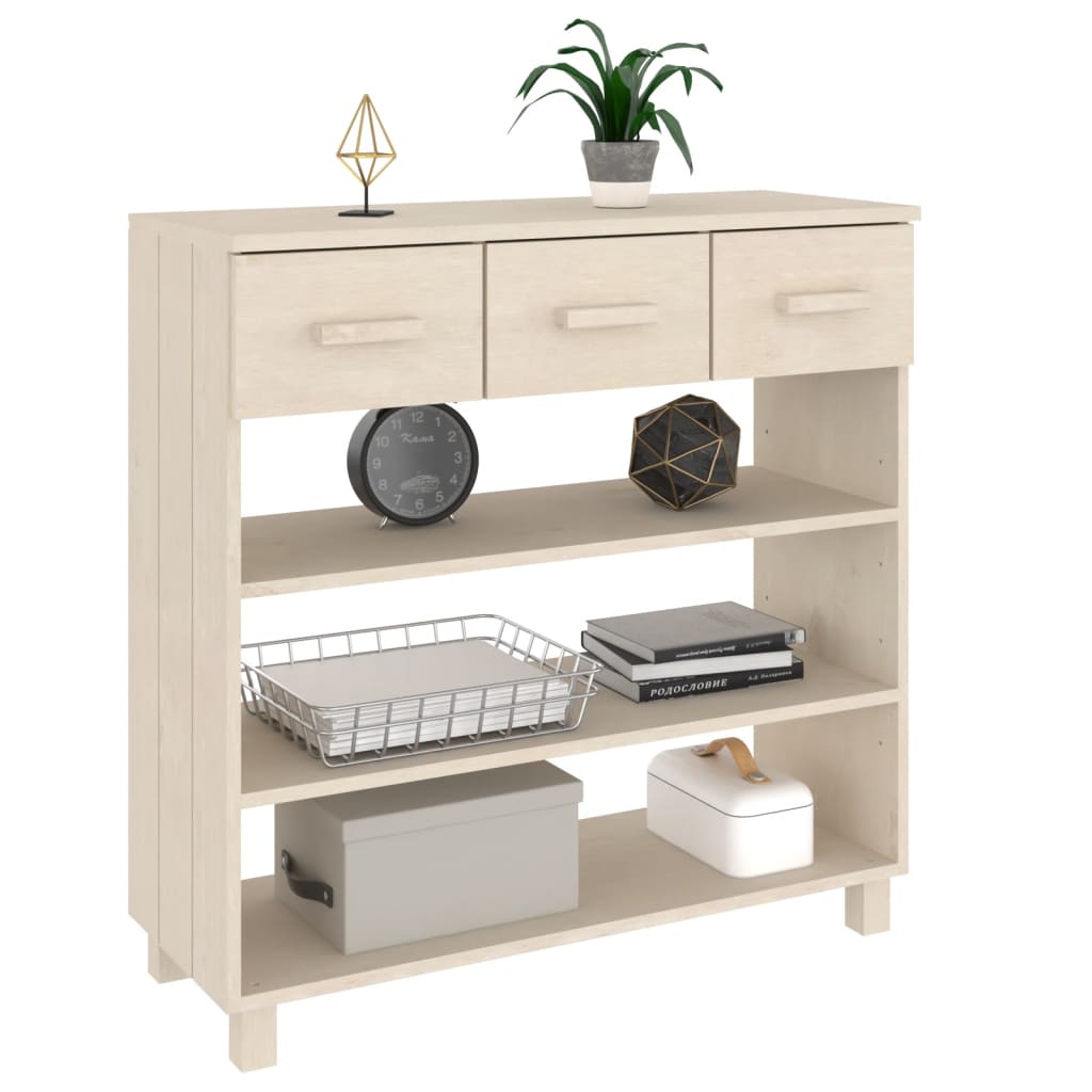 Table console HAMAR Marron miel 90x35x90 cm Bois massif de pin - XIOS