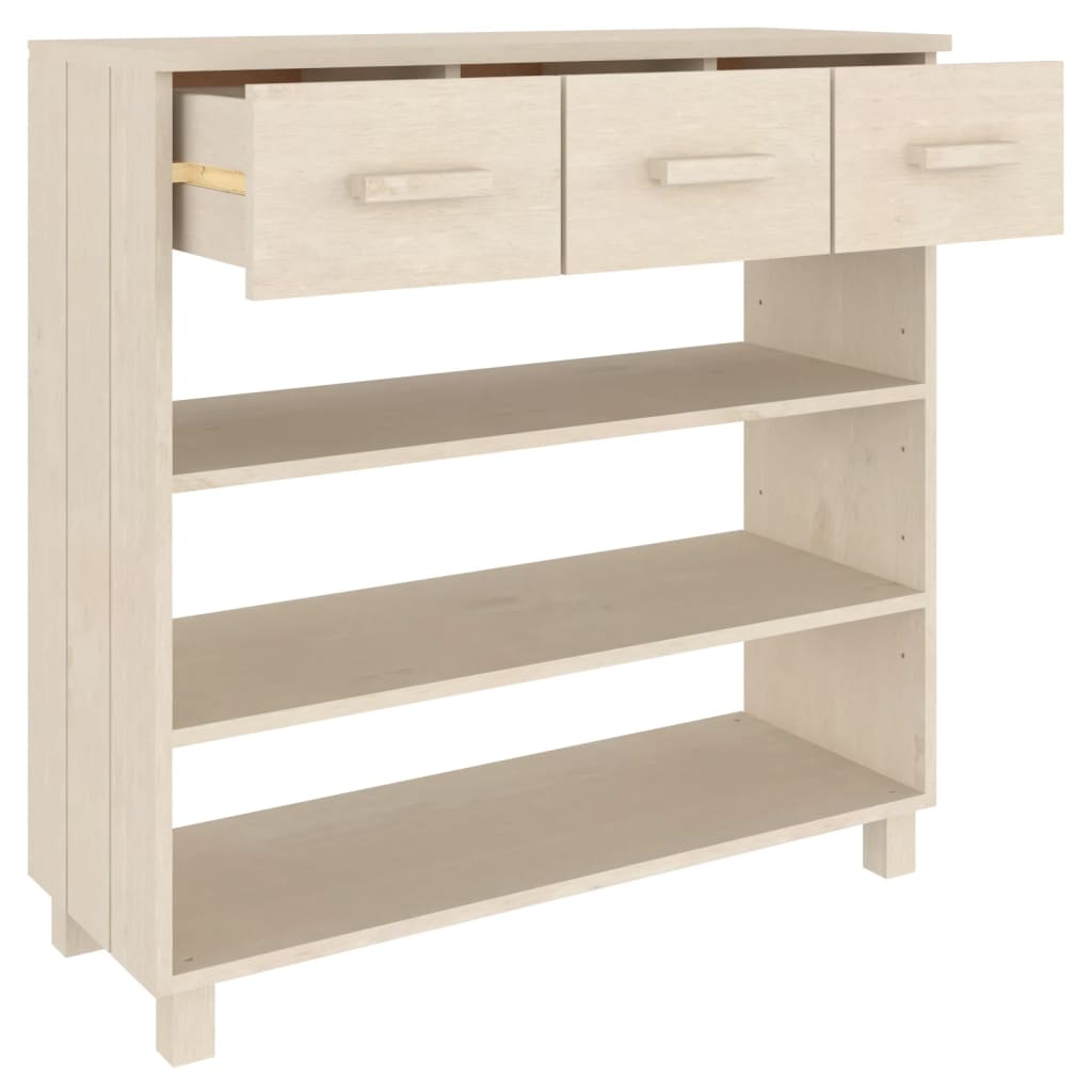 Table console HAMAR Marron miel 90x35x90 cm Bois massif de pin - XIOS