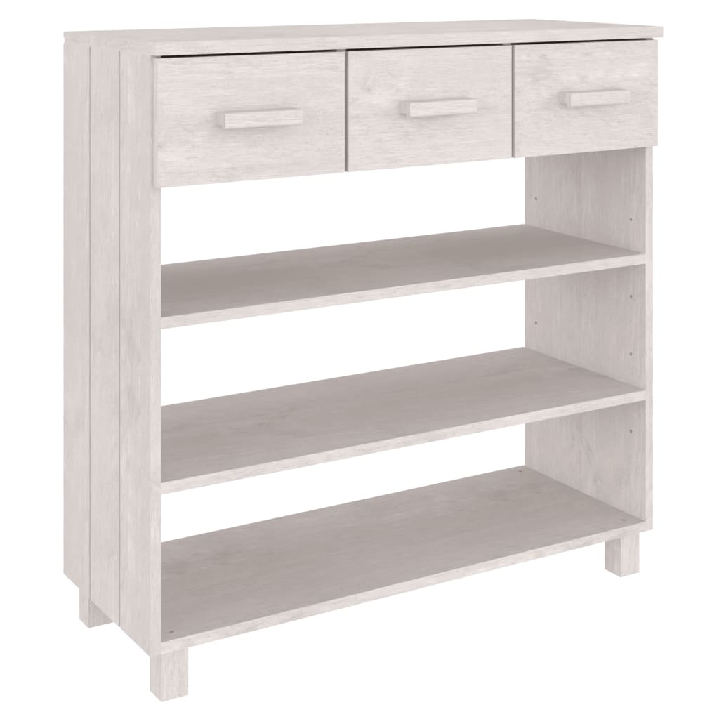 Table console HAMAR Blanc 90x35x90 cm Bois massif de pin - XIOS