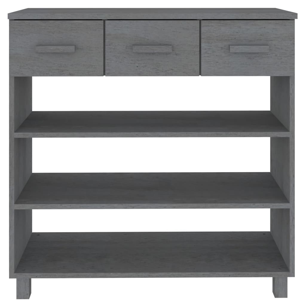 Table console HAMAR Gris foncé 90x35x90 cm Bois massif de pin - XIOS