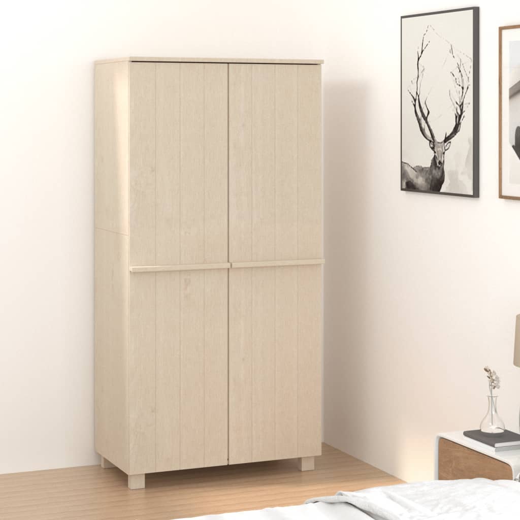 Garde-robe HAMAR Marron miel 89x50x180 cm Bois massif de pin Armoires vidaXL