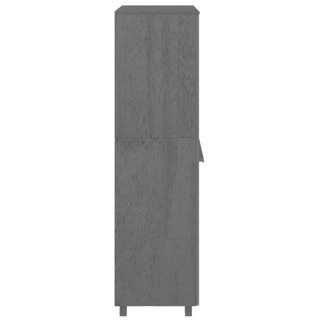 Garde-robe HAMAR Gris foncé 89x50x180 cm Bois massif de pin Armoires vidaXL