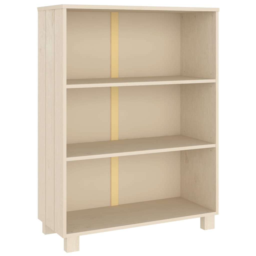 Bibliothèque HAMAR Marron miel 85x35x112 cm Bois de pin massif - XIOS