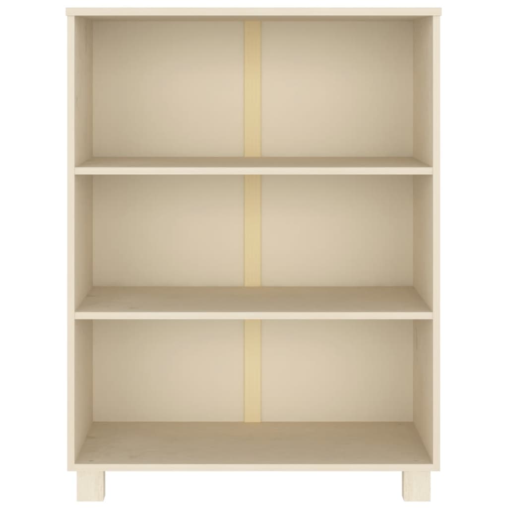Bibliothèque HAMAR Marron miel 85x35x112 cm Bois de pin massif - XIOS