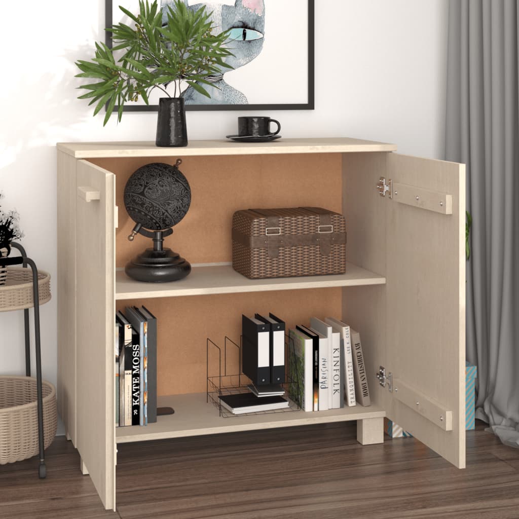 Buffet HAMAR Marron miel 85x35x80 cm Bois massif de pin - XIOS