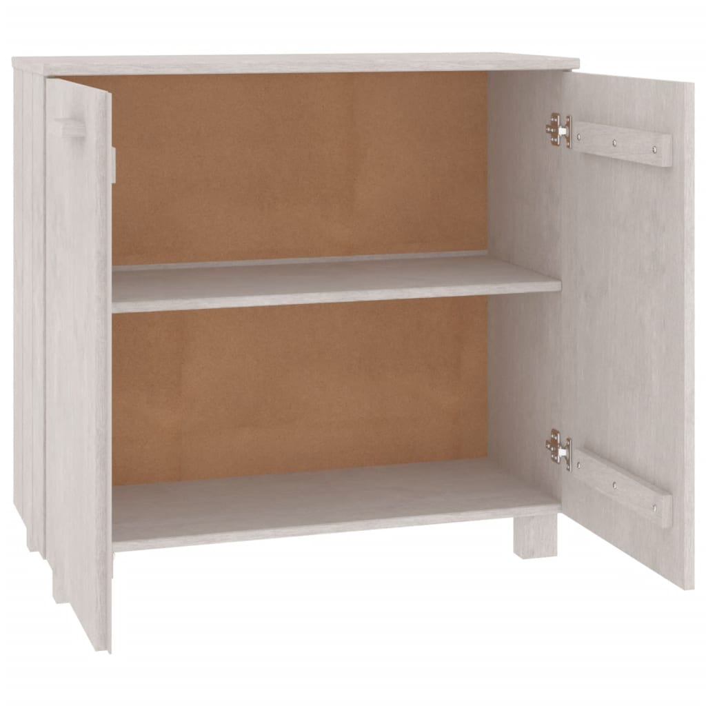 Buffet HAMAR Blanc 85x35x80 cm Bois massif de pin - XIOS