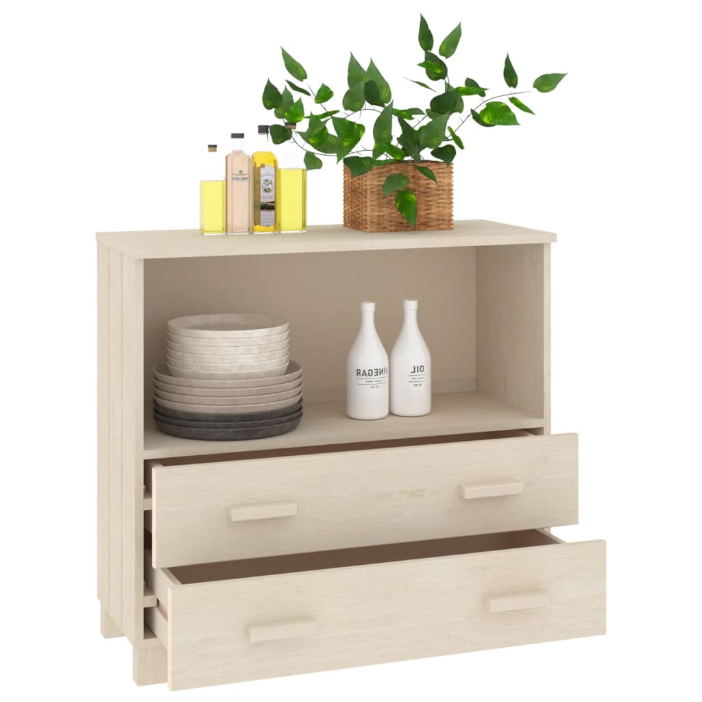 Buffet HAMAR Marron miel 85x35x80 cm Bois massif de pin - XIOS