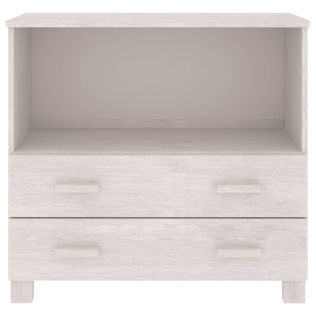 Buffet HAMAR Blanc 85x35x80 cm Bois massif de pin - XIOS