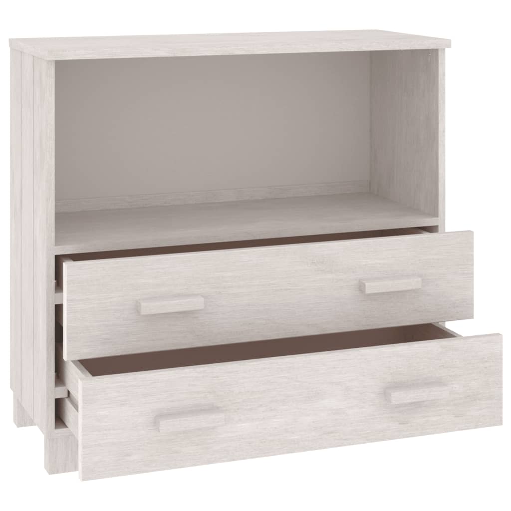 Buffet HAMAR Blanc 85x35x80 cm Bois massif de pin - XIOS