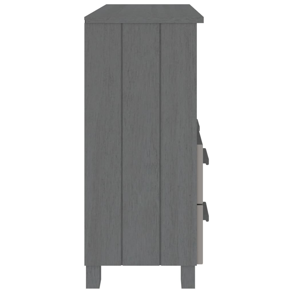 Buffet HAMAR Gris foncé 85x35x80 cm Bois massif de pin - XIOS