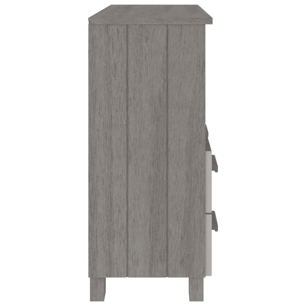 Buffet HAMAR Gris clair 85x35x80 cm Bois massif de pin - XIOS