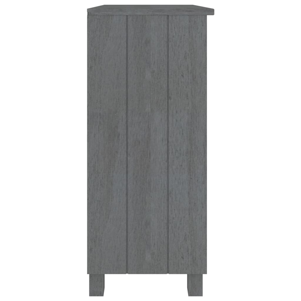 Buffet HAMAR Gris foncé 85x35x80 cm Bois massif de pin - XIOS