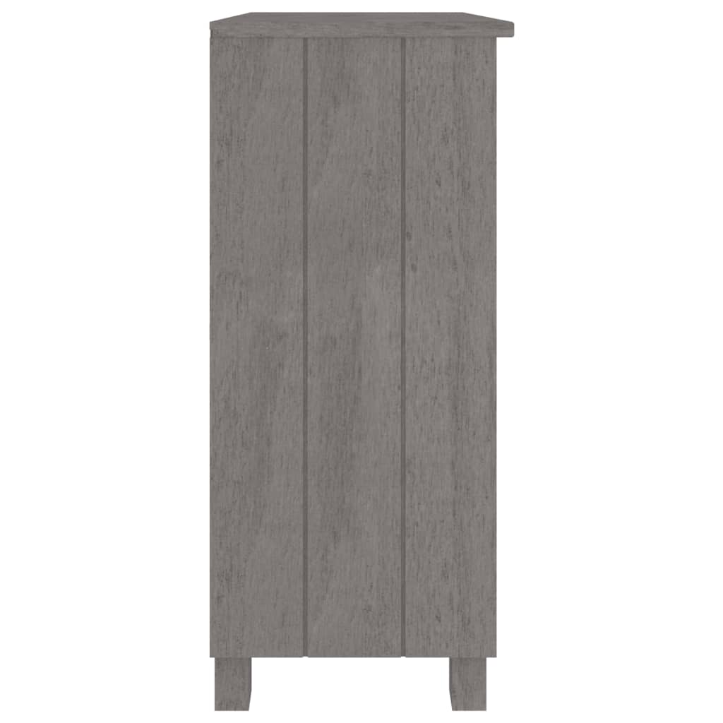 Buffet HAMAR Gris clair 85x35x80 cm Bois massif de pin