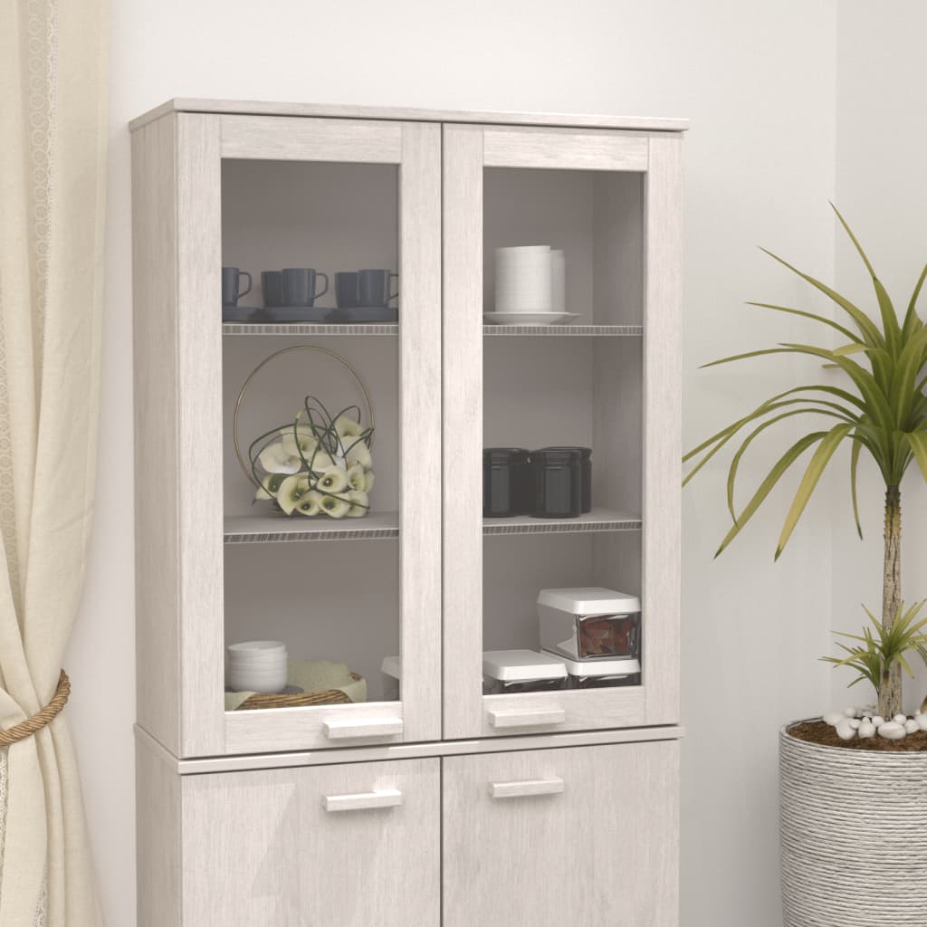 Dessus de buffet HAMAR Blanc 85x35x100 cm Bois de pin massif - XIOS