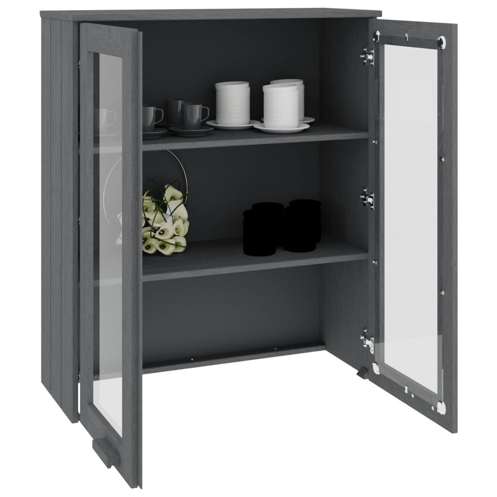 Dessus de buffet HAMAR Gris foncé 85x35x100 cm Bois de pin - XIOS