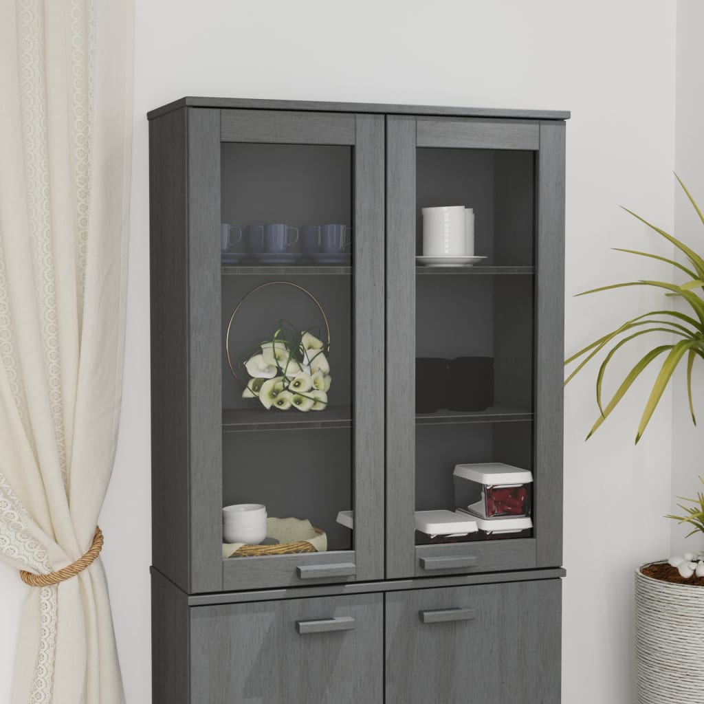 Dessus de buffet HAMAR Gris foncé 85x35x100 cm Bois de pin - XIOS