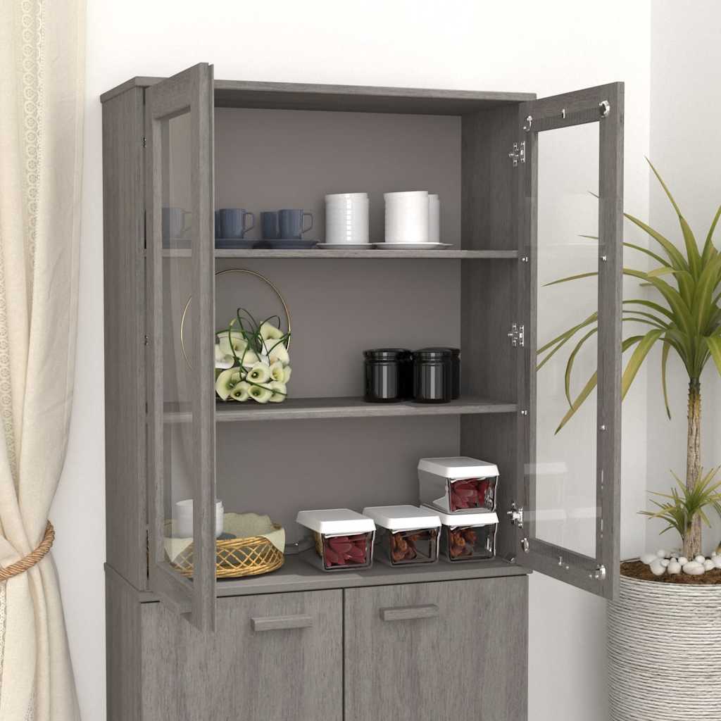Dessus de buffet HAMAR Gris clair 85x35x100 cm Bois de pin - XIOS