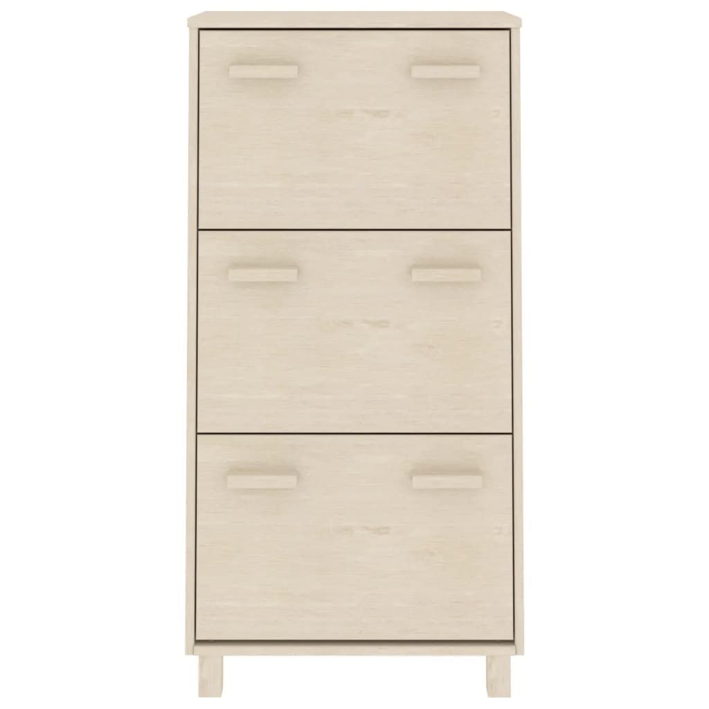 Armoire à chaussures HAMAR Marron miel 59,5x35x117cm Pin massif - XIOS