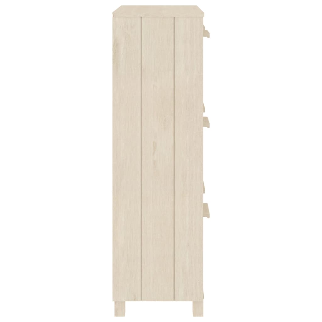 Armoire à chaussures HAMAR Marron miel 59,5x35x117cm Pin massif - XIOS