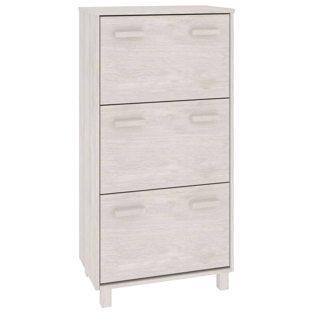 Armoire à chaussures HAMAR Blanc 59,5x35x117 cm Bois de pin - XIOS