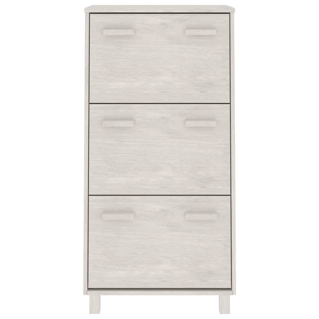 Armoire à chaussures HAMAR Blanc 59,5x35x117 cm Bois de pin - XIOS
