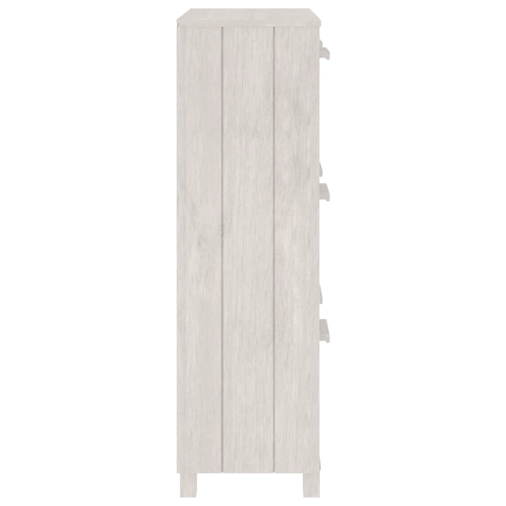 Armoire à chaussures HAMAR Blanc 59,5x35x117 cm Bois de pin - XIOS