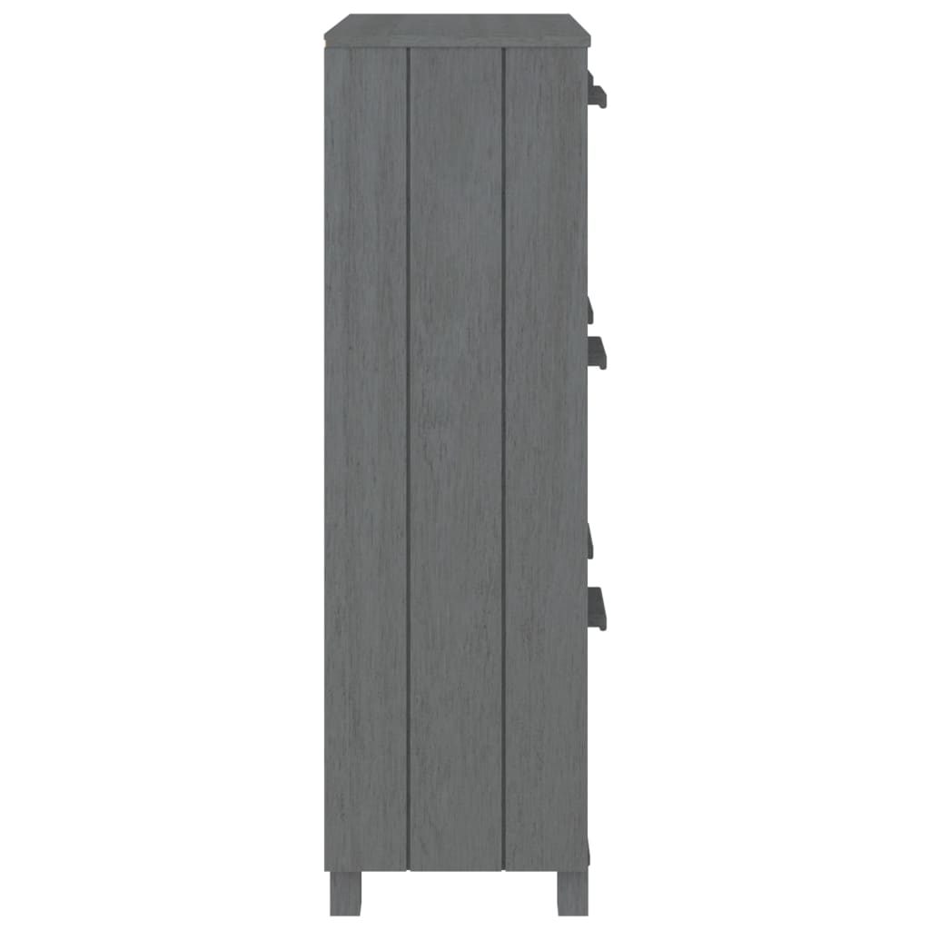 Armoire à chaussures HAMAR Gris foncé 59,5x35x117 cm Pin massif - XIOS