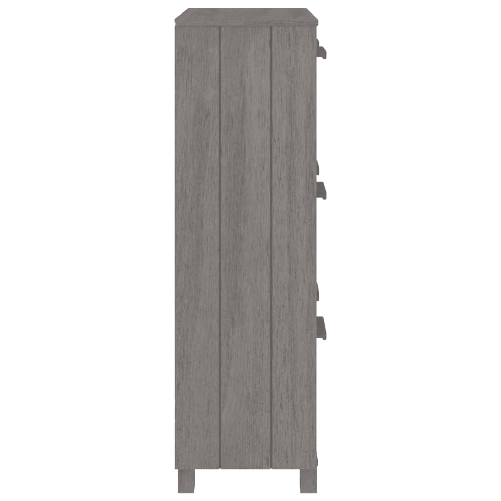 Armoire à chaussures HAMAR Gris clair 59,5x35x117 cm Pin massif - XIOS