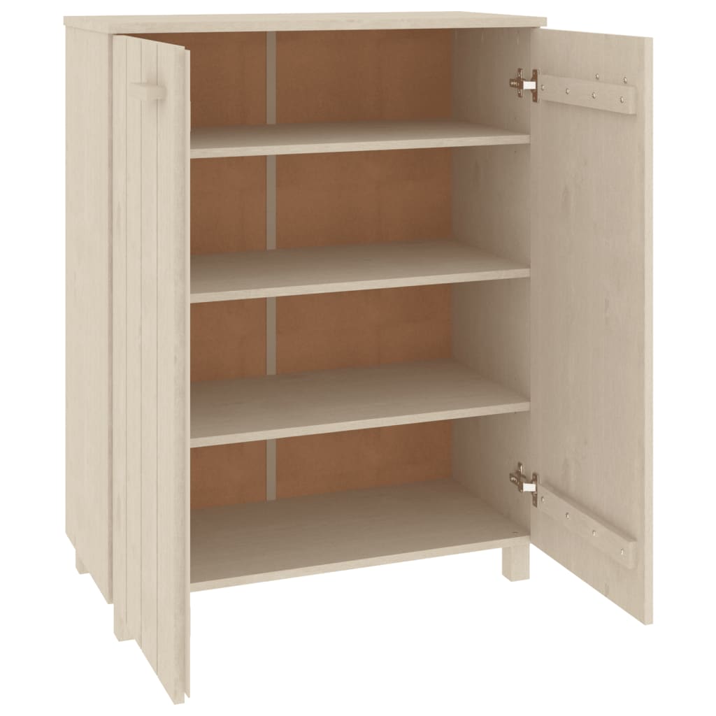 Armoire à chaussures HAMAR Marron miel 85x40x108 cm Pin massif - XIOS