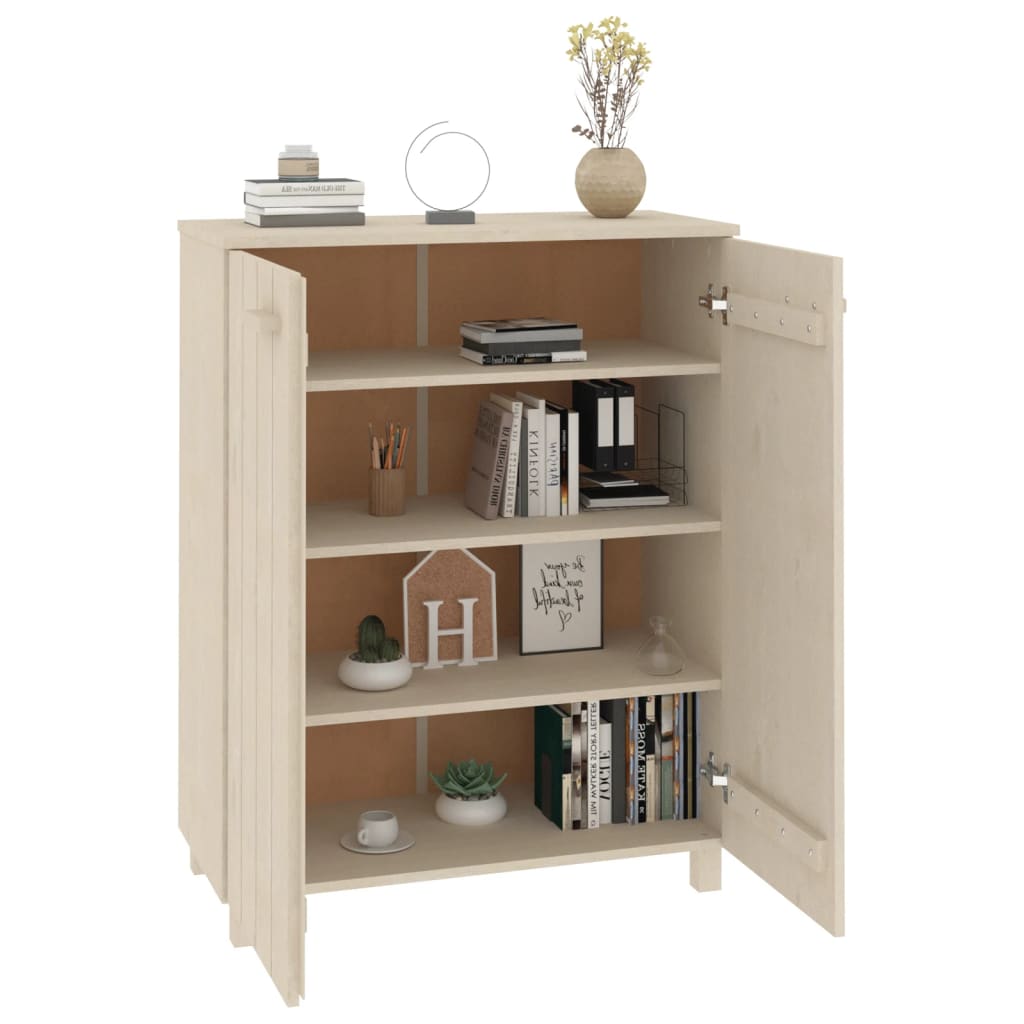 Armoire à chaussures HAMAR Marron miel 85x40x108 cm Pin massif - XIOS