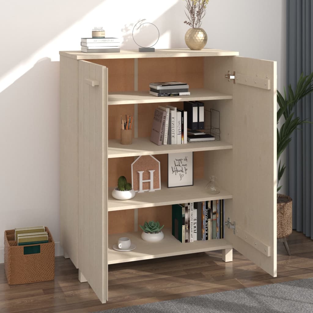 Armoire à chaussures HAMAR Marron miel 85x40x108 cm Pin massif - XIOS